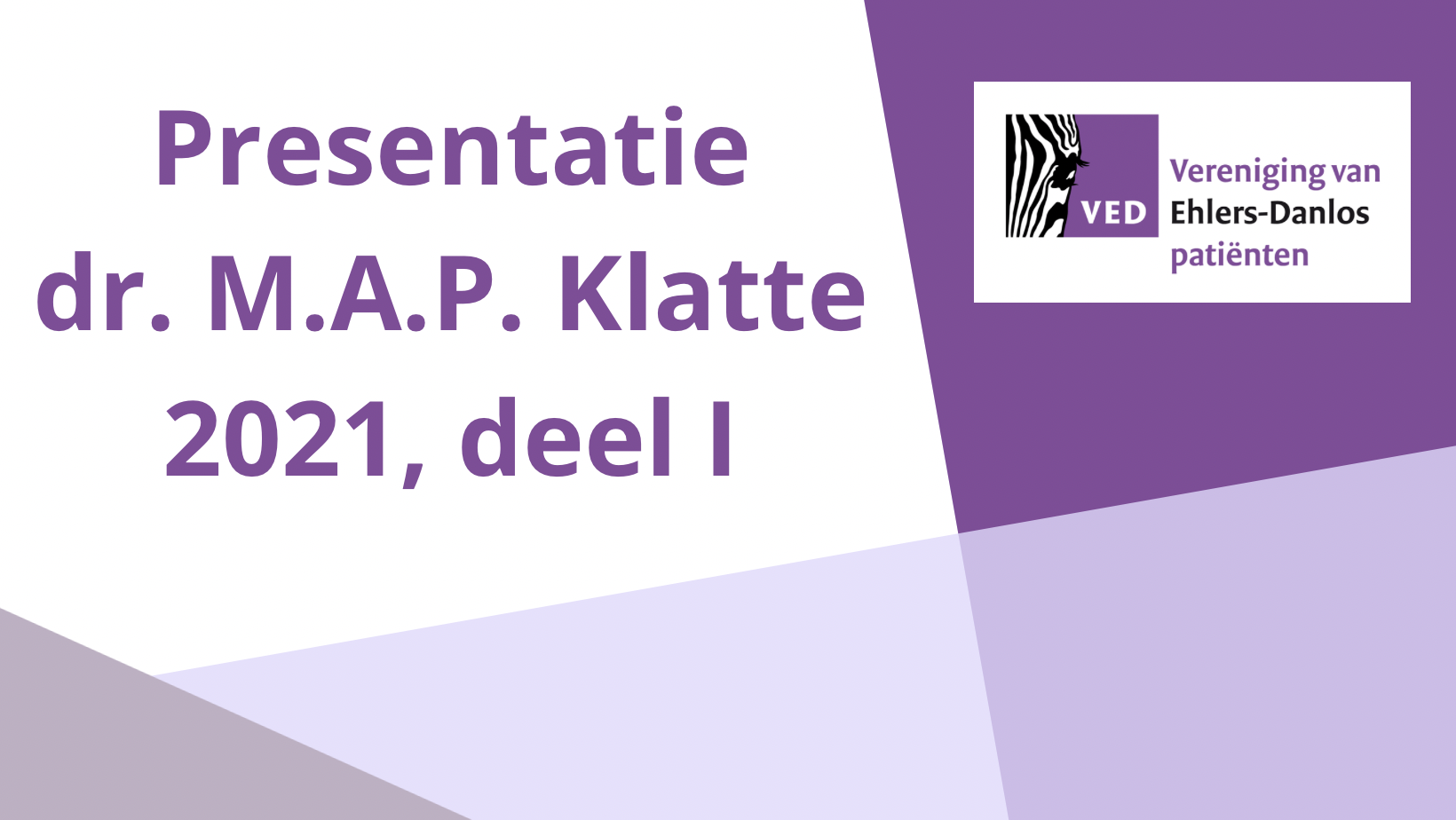 Ouder-kind dag, presentatie dr. M.A.P. Klatte, deel I